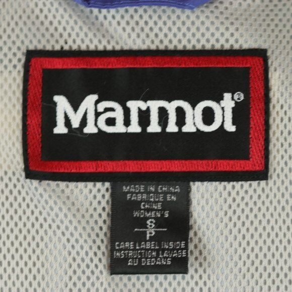 Marmot Women's Small Purple Black Hooded Water Resistant Shell Jacket - Picture 9 of 13